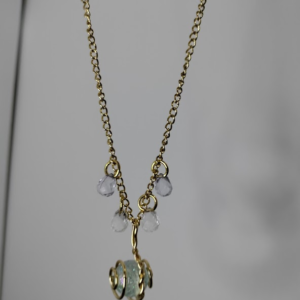 Golden marble necklace