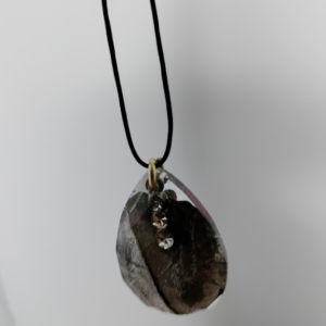 Authentic painted maple leaf necklace